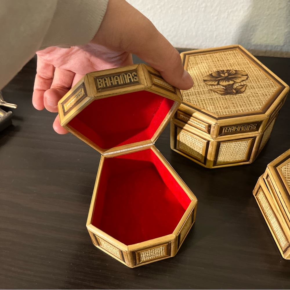 Vintage mini trinket box set - Picture 4 of 4